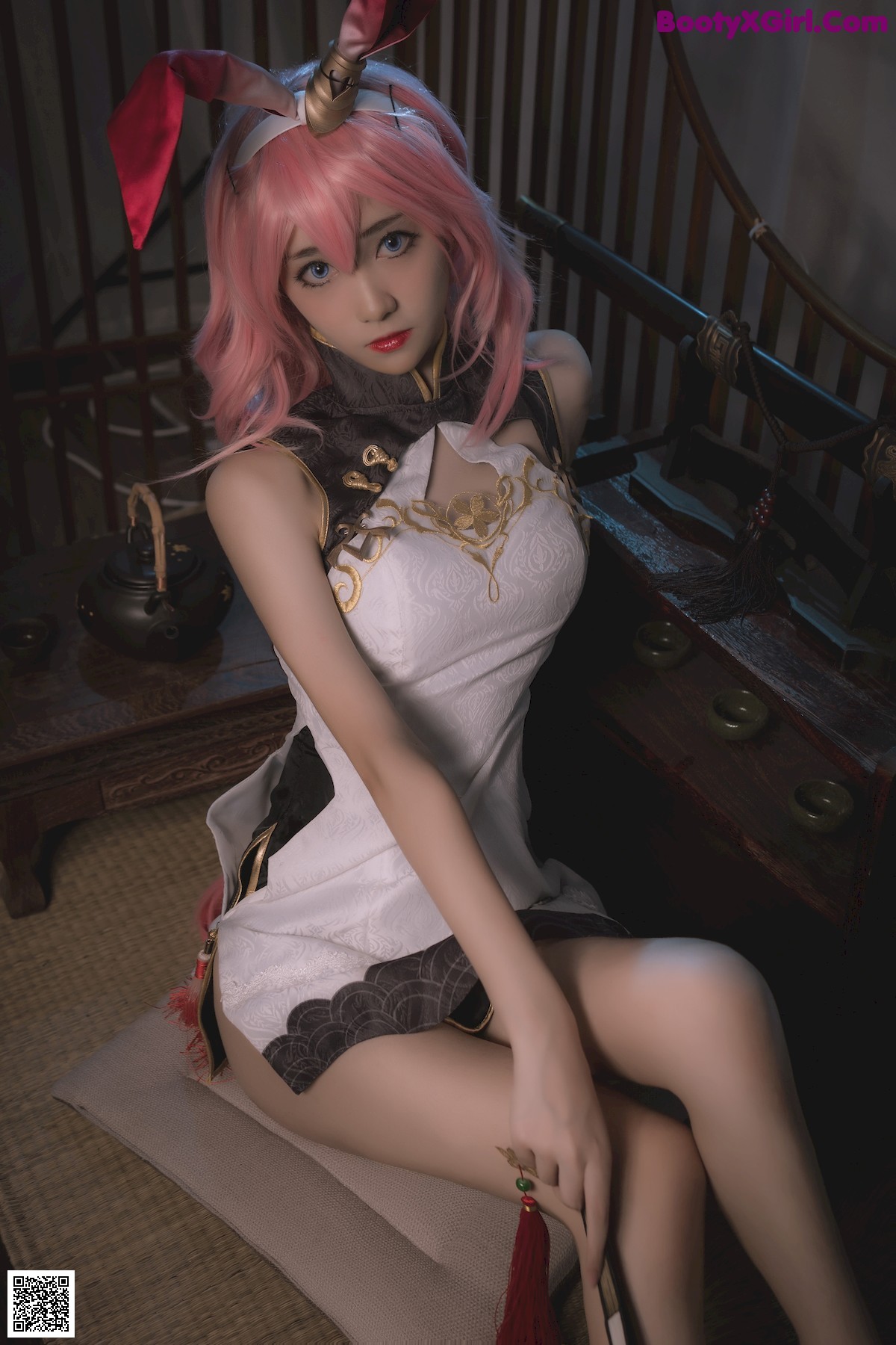 View - Cosplay 南桃Momoko 八重樱旗袍 - ArtXGirl.com