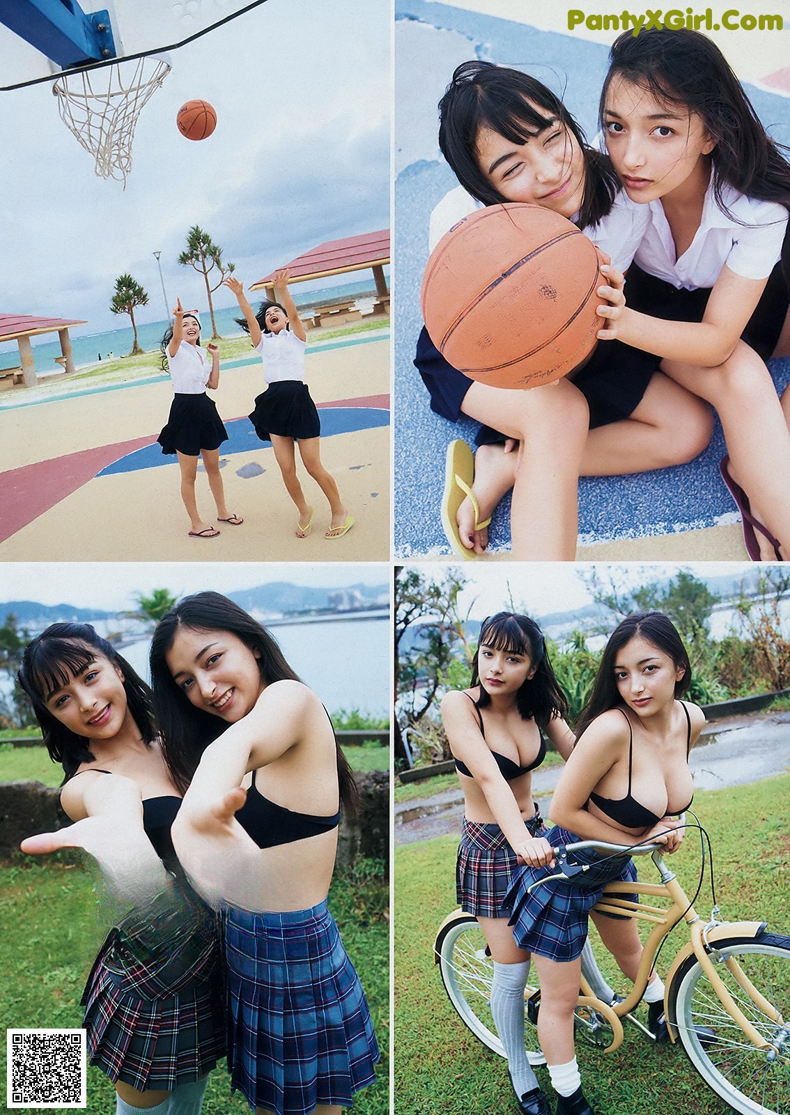 View - Erika えりか & Marina まりな, Young Magazine 2019 No.01 (ヤングマガジン 2019年1号) - ArtXGirl.com